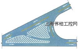y形路口导流线